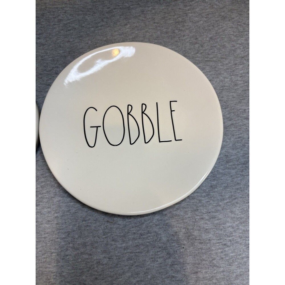 Rae Dunn Mug "Gobble" Coffee Mug and Dessert Plate Artisan Collection By Magenta - Picture 2 of 7